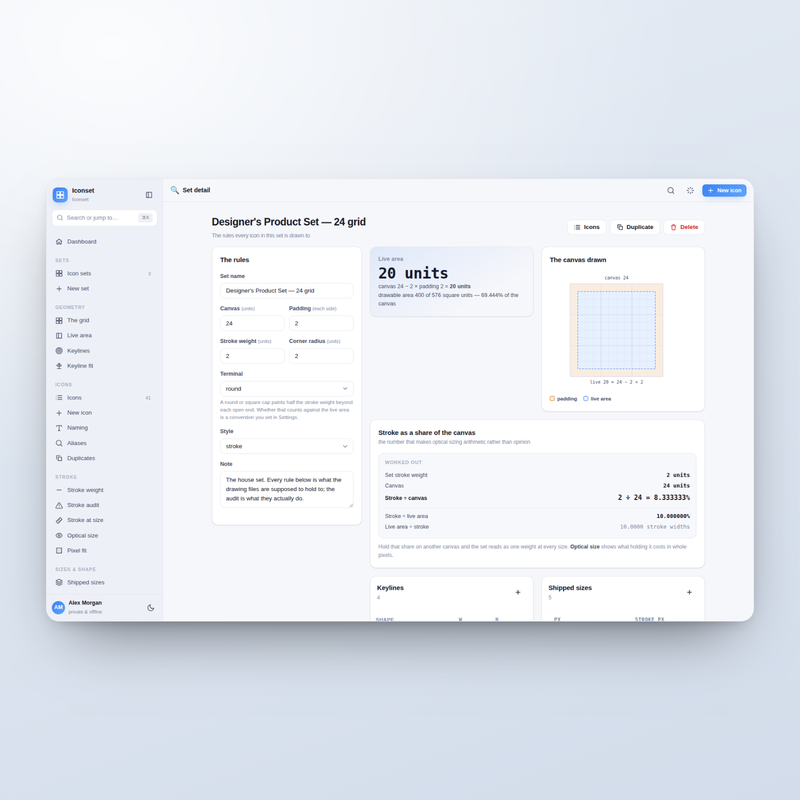 Iconset — set detail