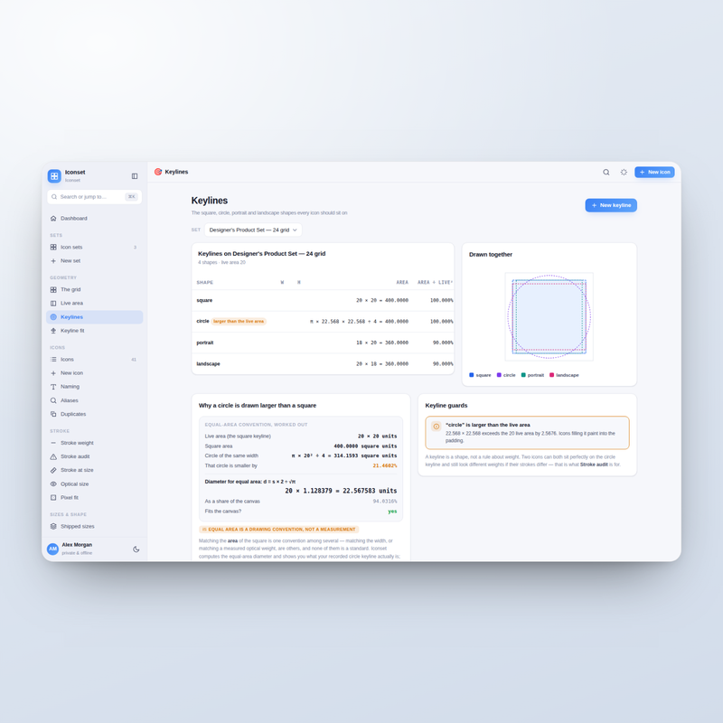 Iconset — keylines