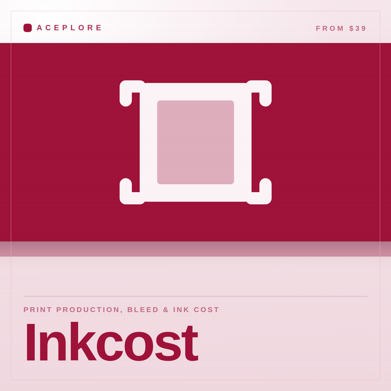 Inkcost cover — print production, bleed and ink cost