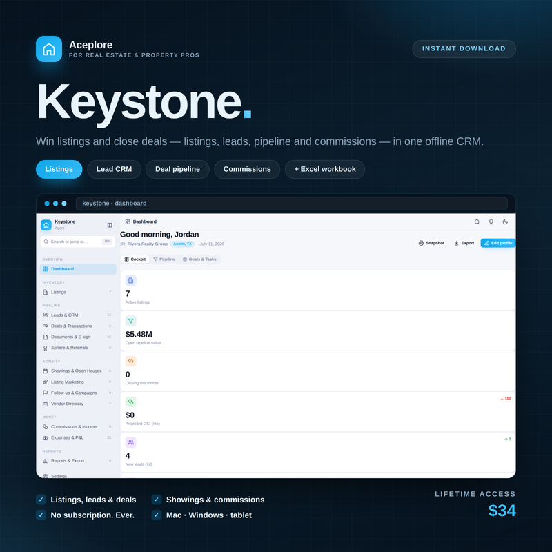 Keystone — Real Estate CRM — cover