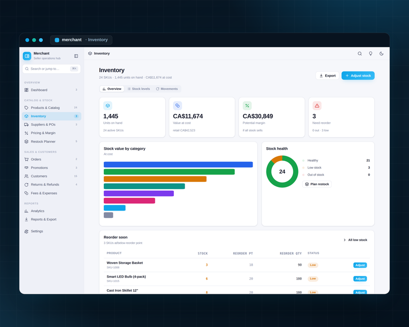 Merchant — Inventory
