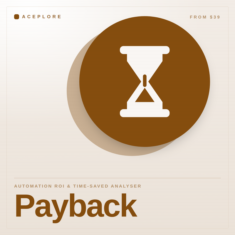 Payback — automation ROI and time-saved analyser, cover