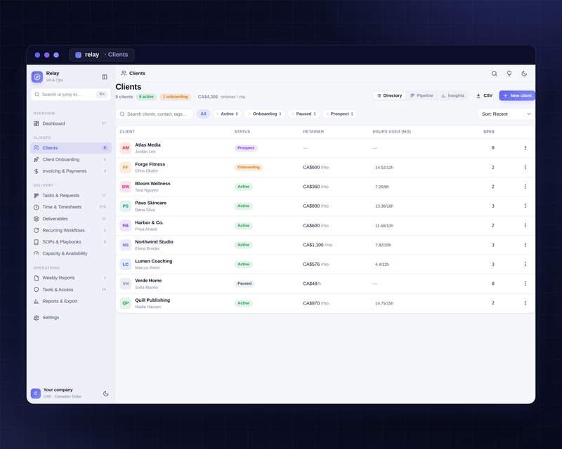 Relay — Clients