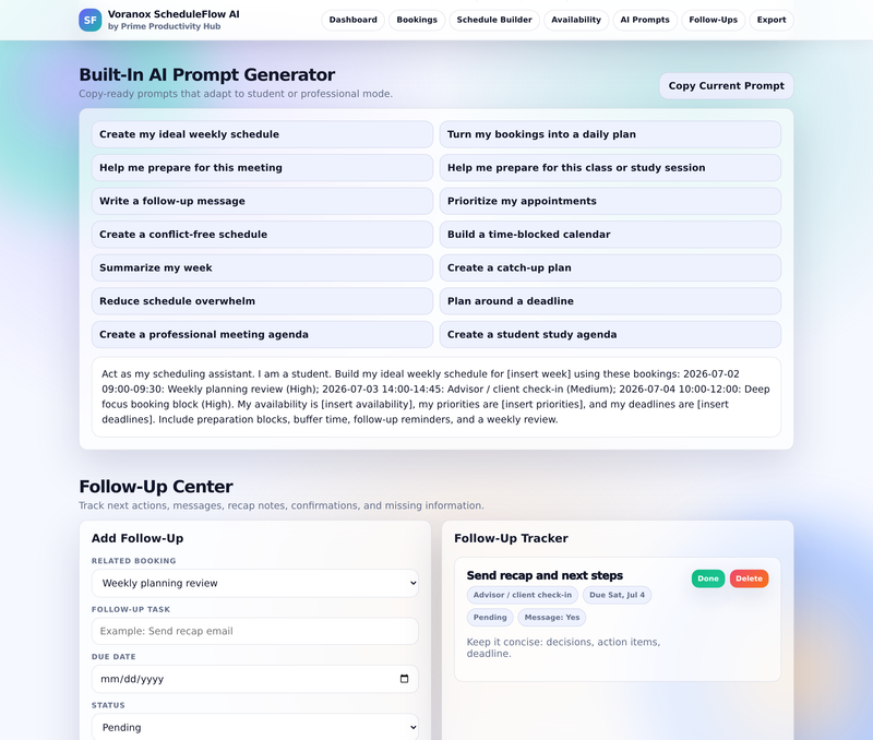 AI prompt generator with 14 categories