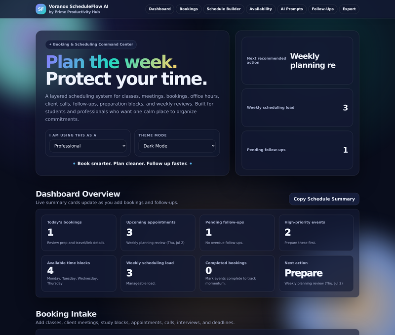 Dark-mode dashboard with glassmorphic cards