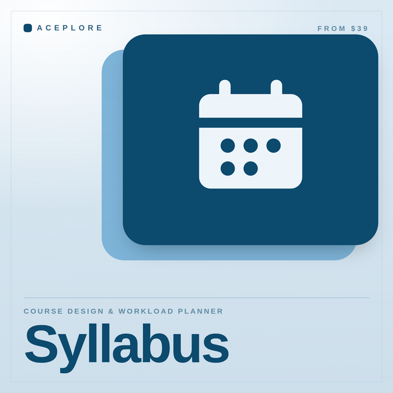 Syllabus — Course Design & Workload Planner, an offline browser-based tool by Aceplore