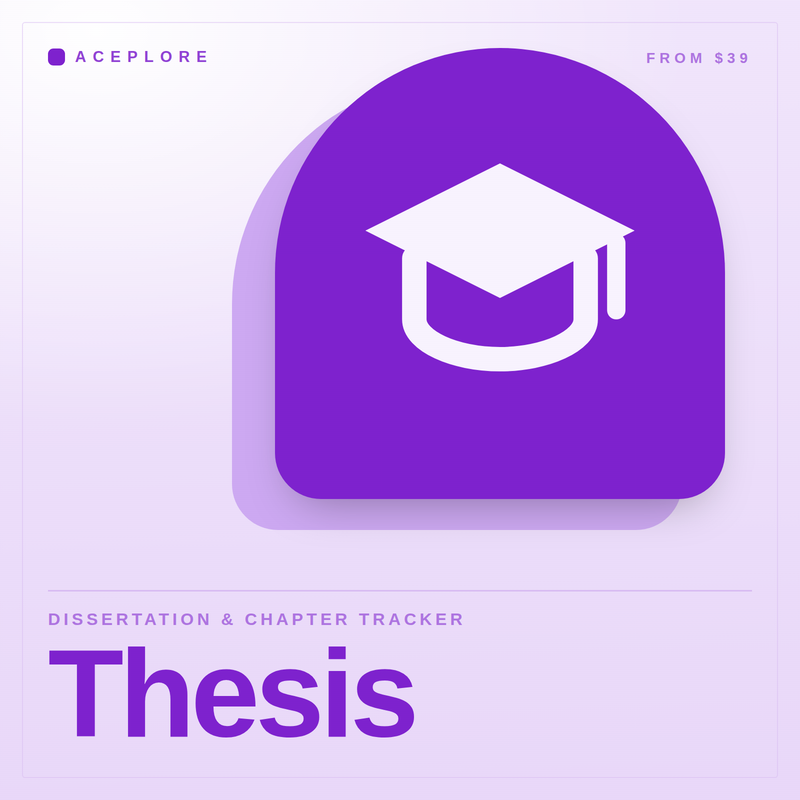 Thesis — Dissertation & Chapter Tracker, an offline browser-based tool by Aceplore