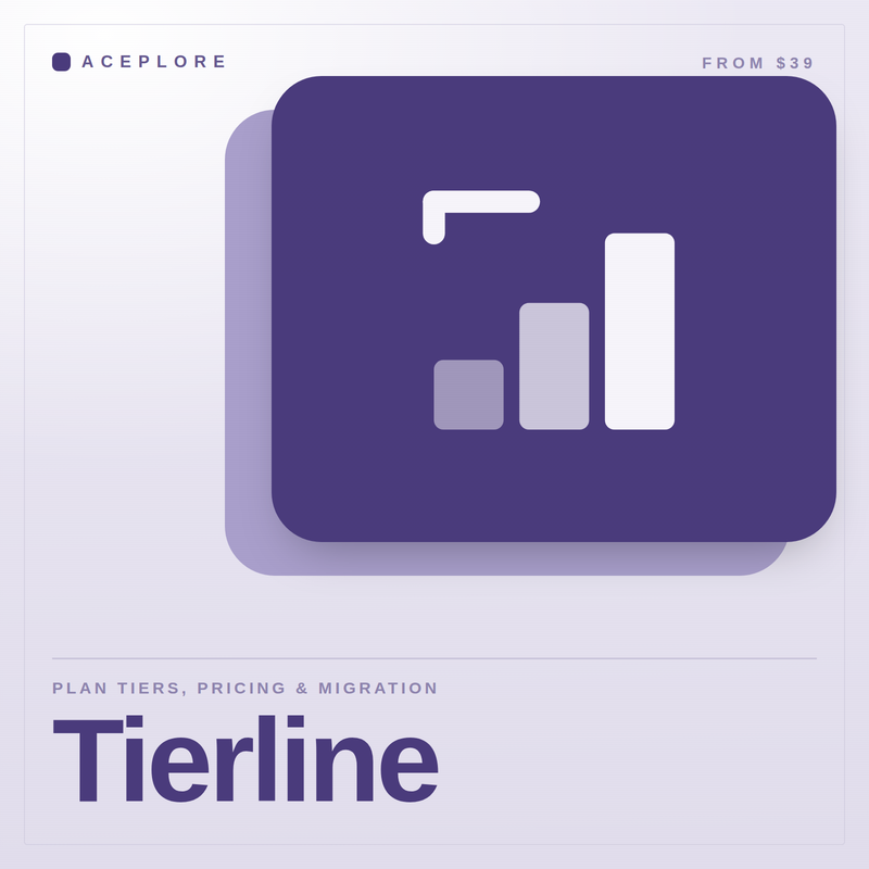 Tierline cover — plan tiers, pricing and migration