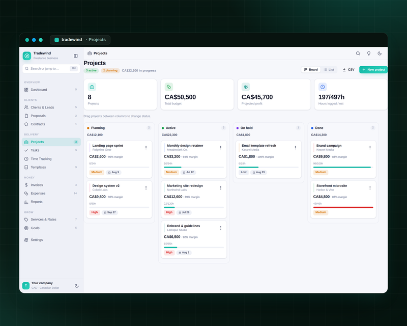 Tradewind — Projects